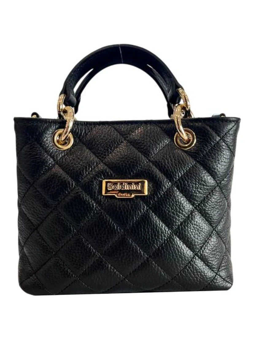 Black Cowhide Shoulder Bag