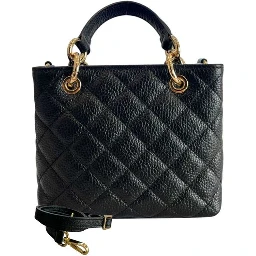 Black Cowhide Shoulder Bag