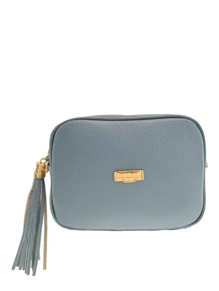 Blue Cowhide Crossbody Bag