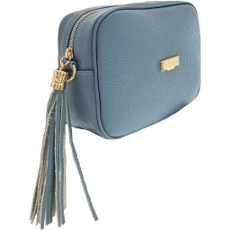 Blue Cowhide Crossbody Bag