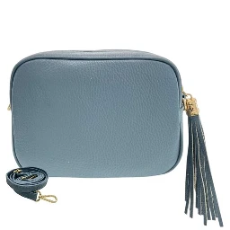 Blue Cowhide Crossbody Bag