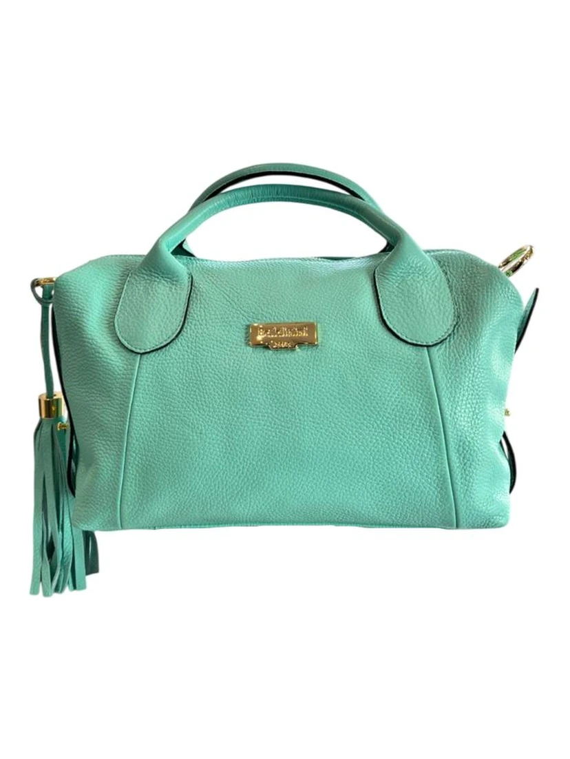 Bicolor Cowhide Shoulder Bag