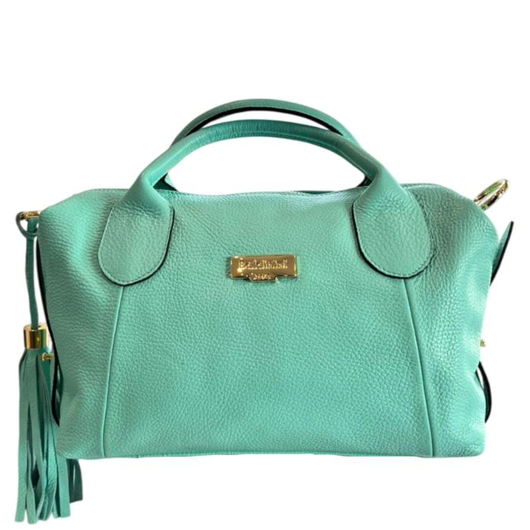 Bicolor Cowhide Shoulder Bag