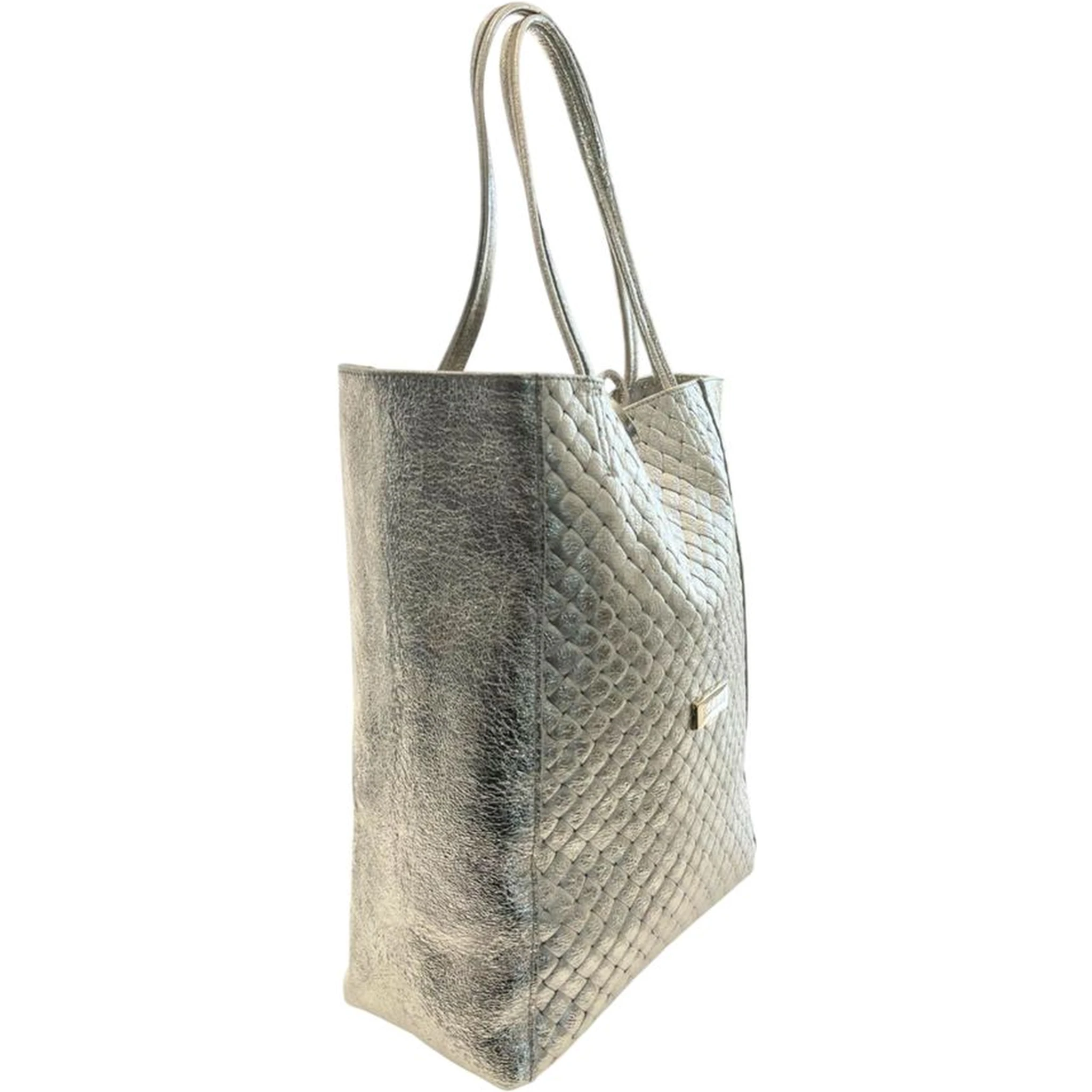 Gray Cowhide Clutch Bag