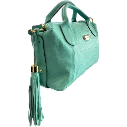 Bicolor Cowhide Shoulder Bag