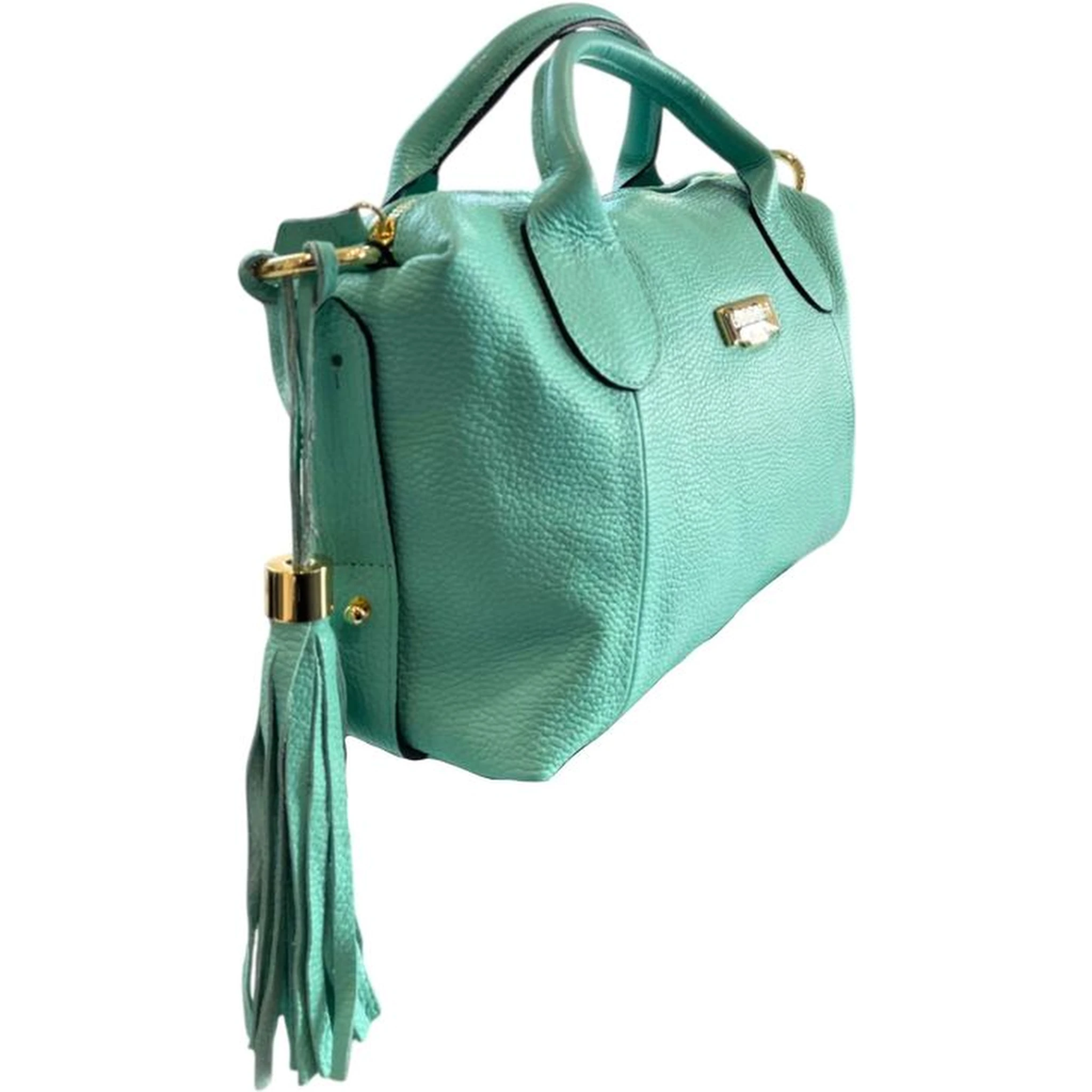 Bicolor Cowhide Shoulder Bag