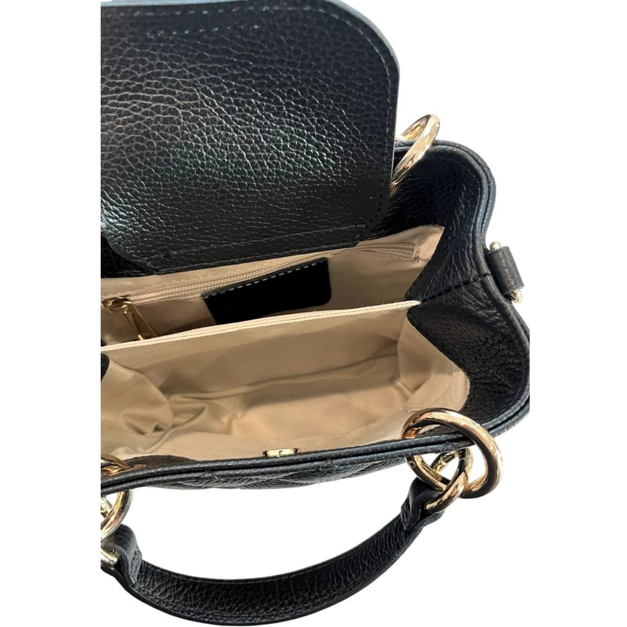 Black Cowhide Shoulder Bag