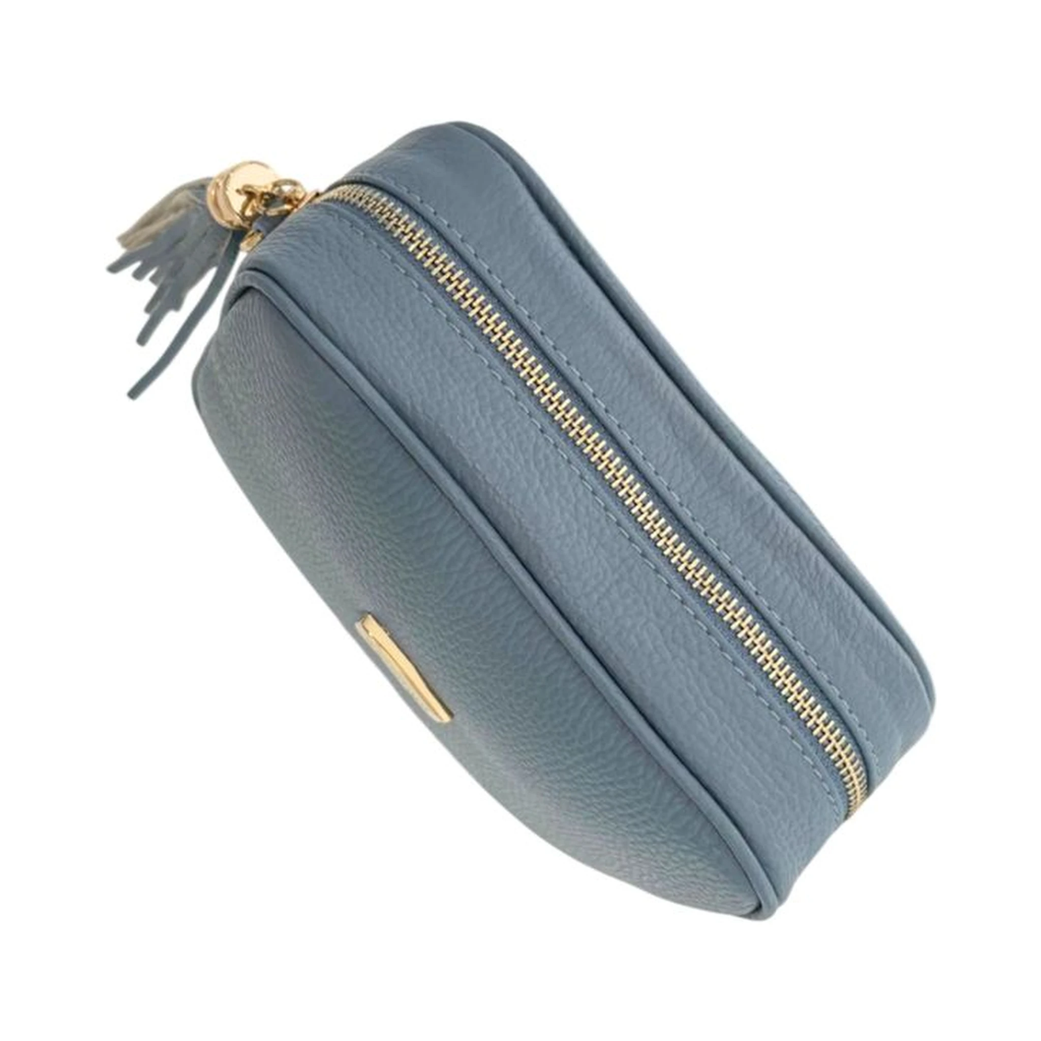 Blue Cowhide Crossbody Bag
