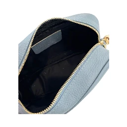 Blue Cowhide Crossbody Bag