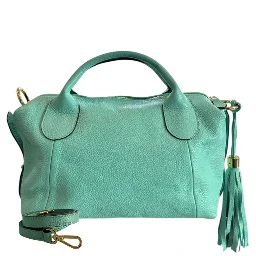 Bicolor Cowhide Shoulder Bag