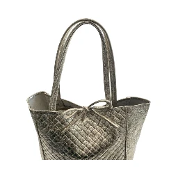 Gray Cowhide Clutch Bag