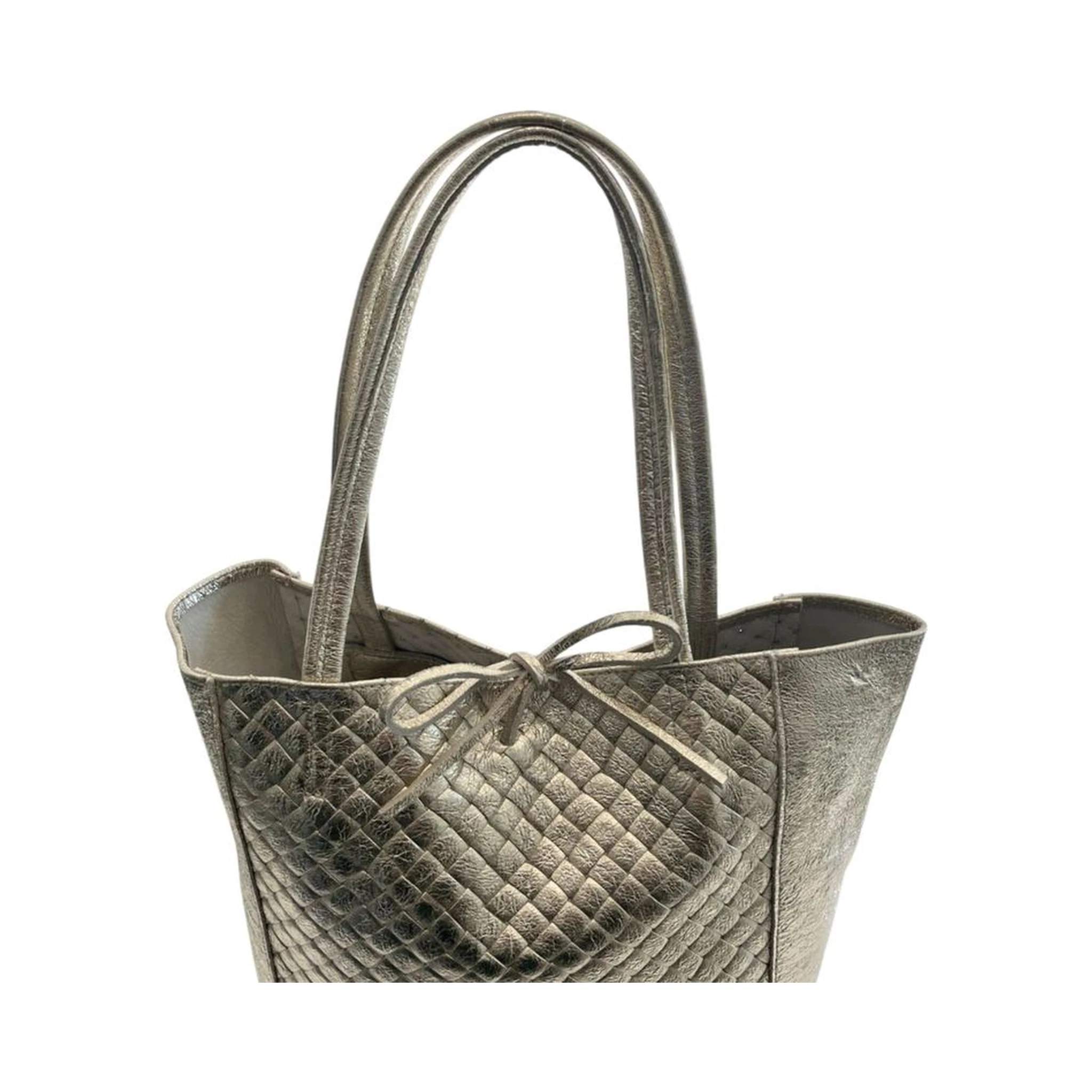 Gray Cowhide Clutch Bag