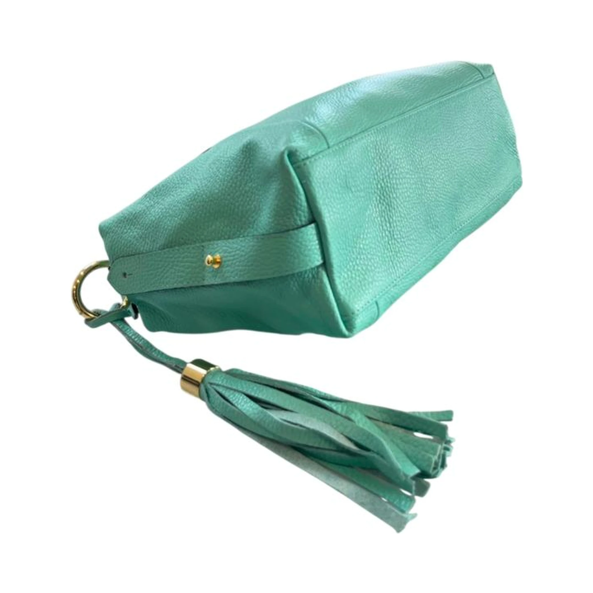 Bicolor Cowhide Shoulder Bag