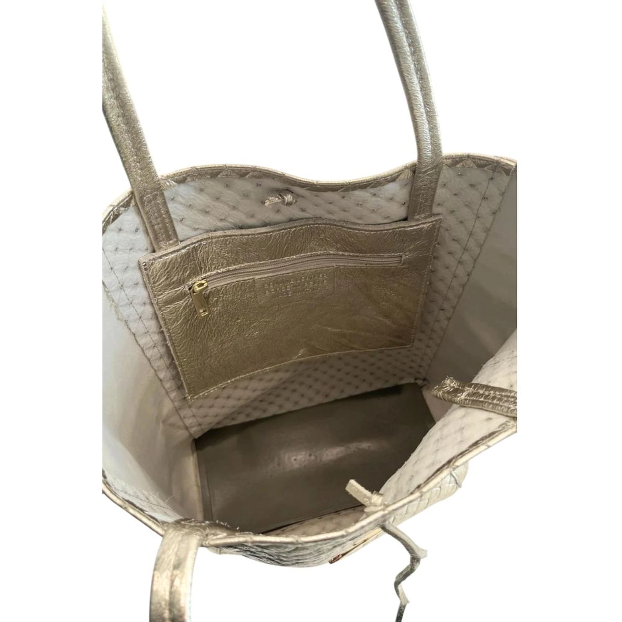 Gray Cowhide Clutch Bag