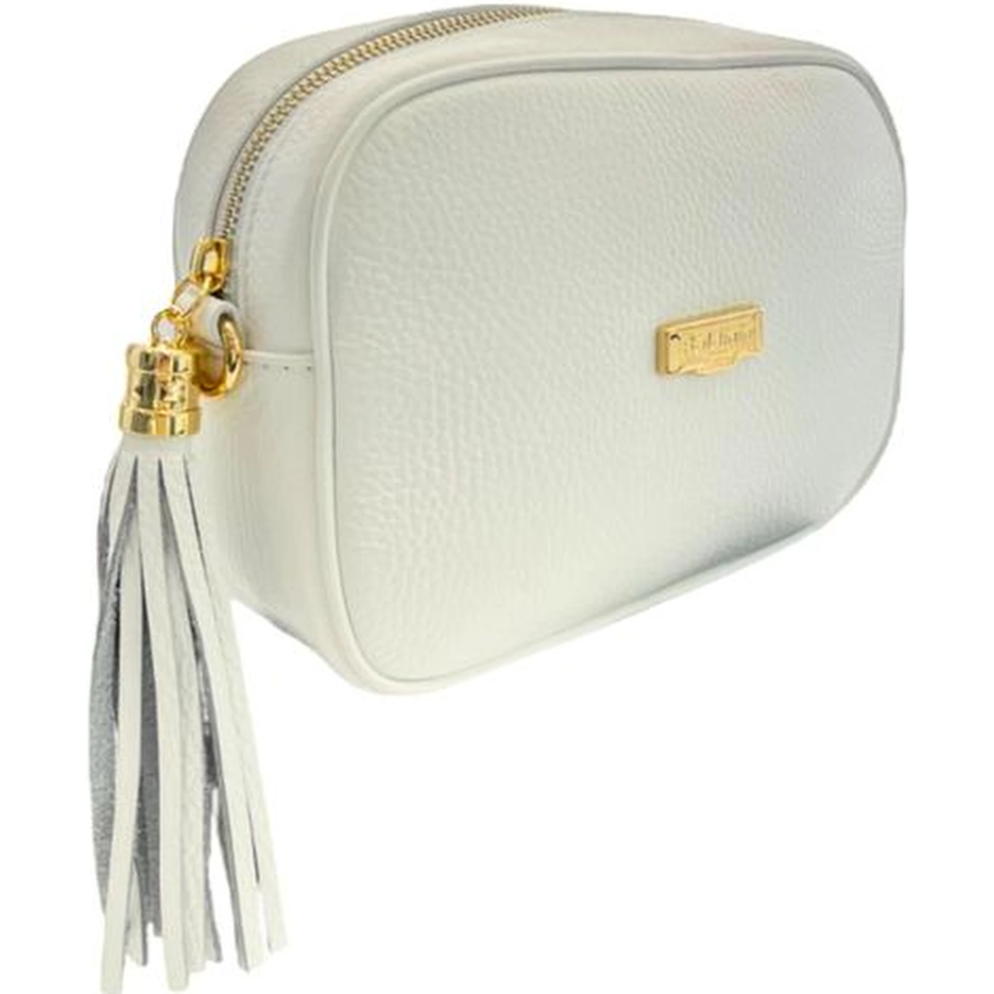 White Cowhide Crossbody Bag