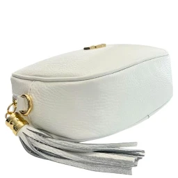 White Cowhide Crossbody Bag