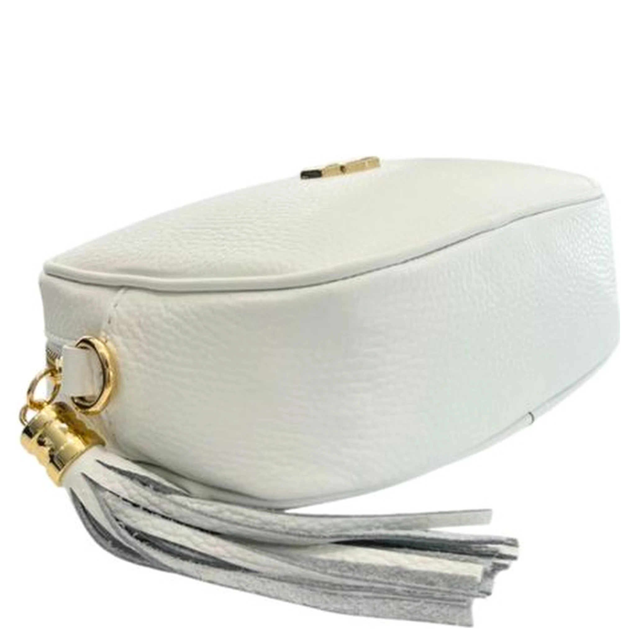 White Cowhide Crossbody Bag