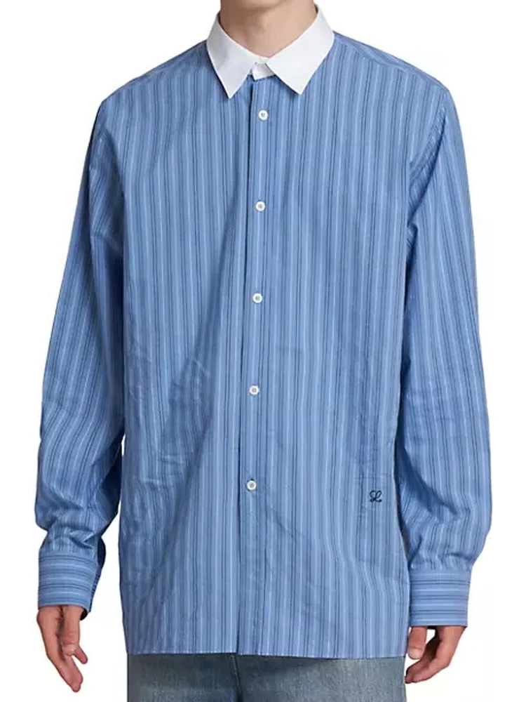 Blue Cotton Pattern Shirt alternative