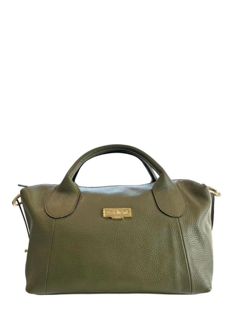 Bicolor Cowhide Shoulder Bag