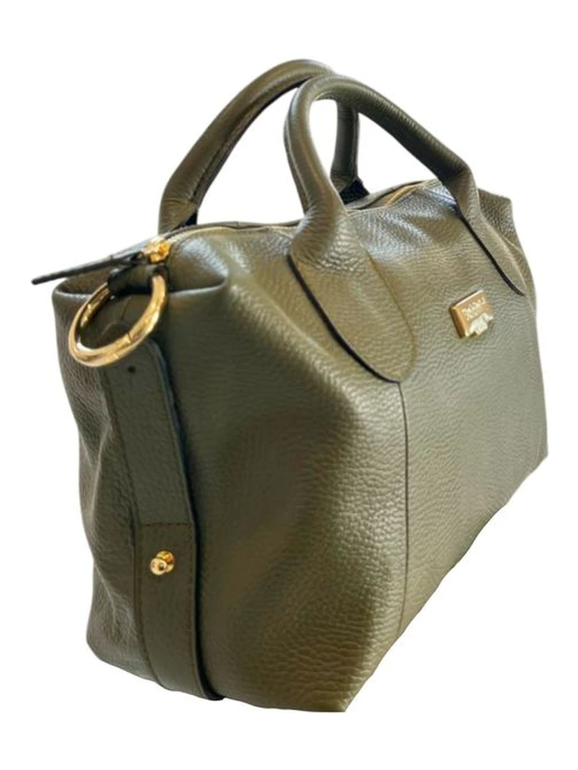 Bicolor Cowhide Shoulder Bag