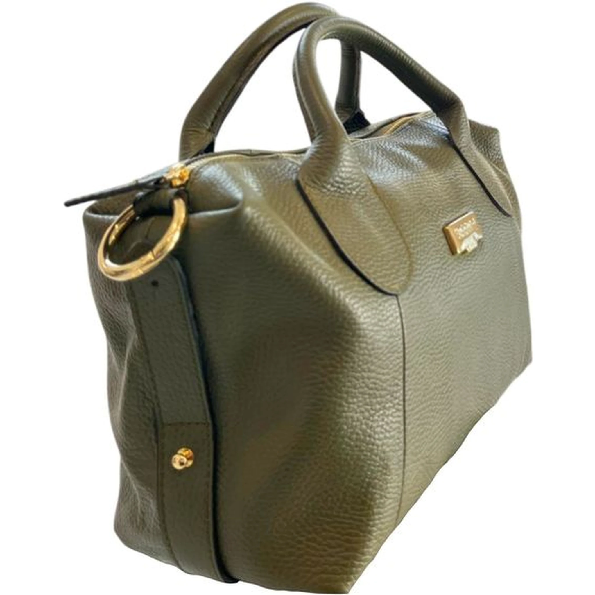 Bicolor Cowhide Shoulder Bag