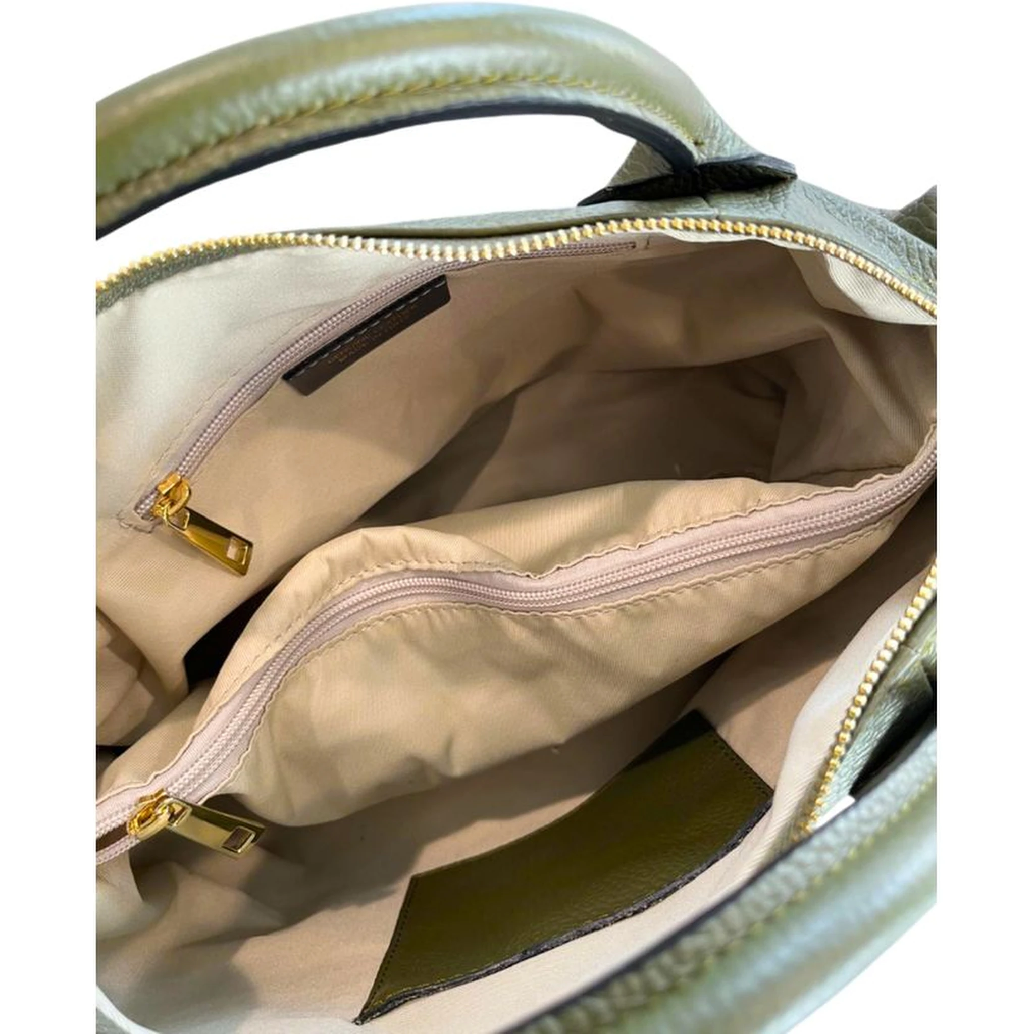 Bicolor Cowhide Shoulder Bag