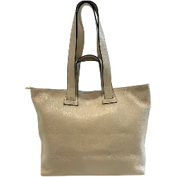 Beige Cowhide Clutch Bag