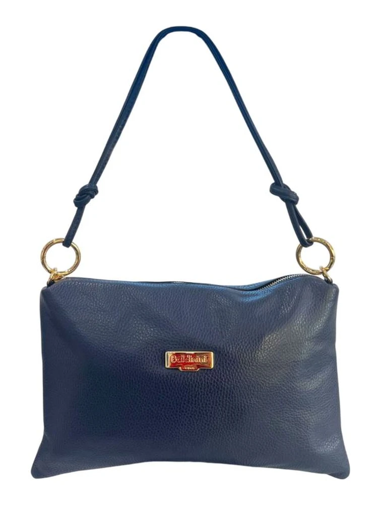 Blue Cowhide Clutch Bag