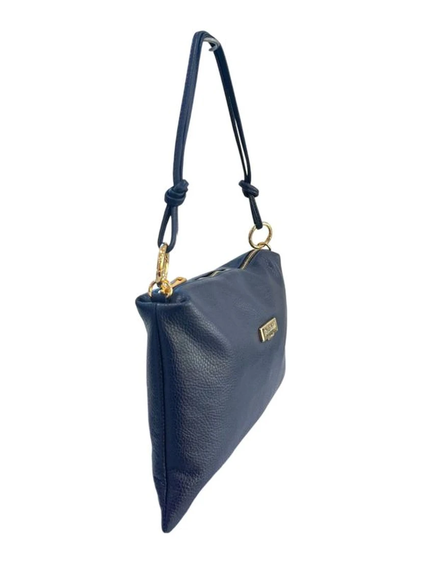 Blue Cowhide Clutch Bag