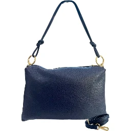 Blue Cowhide Clutch Bag