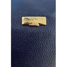 Blue Cowhide Clutch Bag