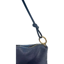 Blue Cowhide Clutch Bag