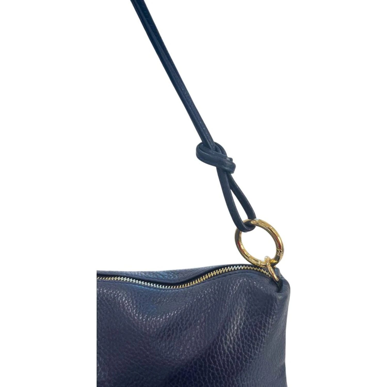 Blue Cowhide Clutch Bag