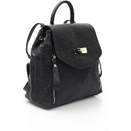 Black Cowhide Backpack