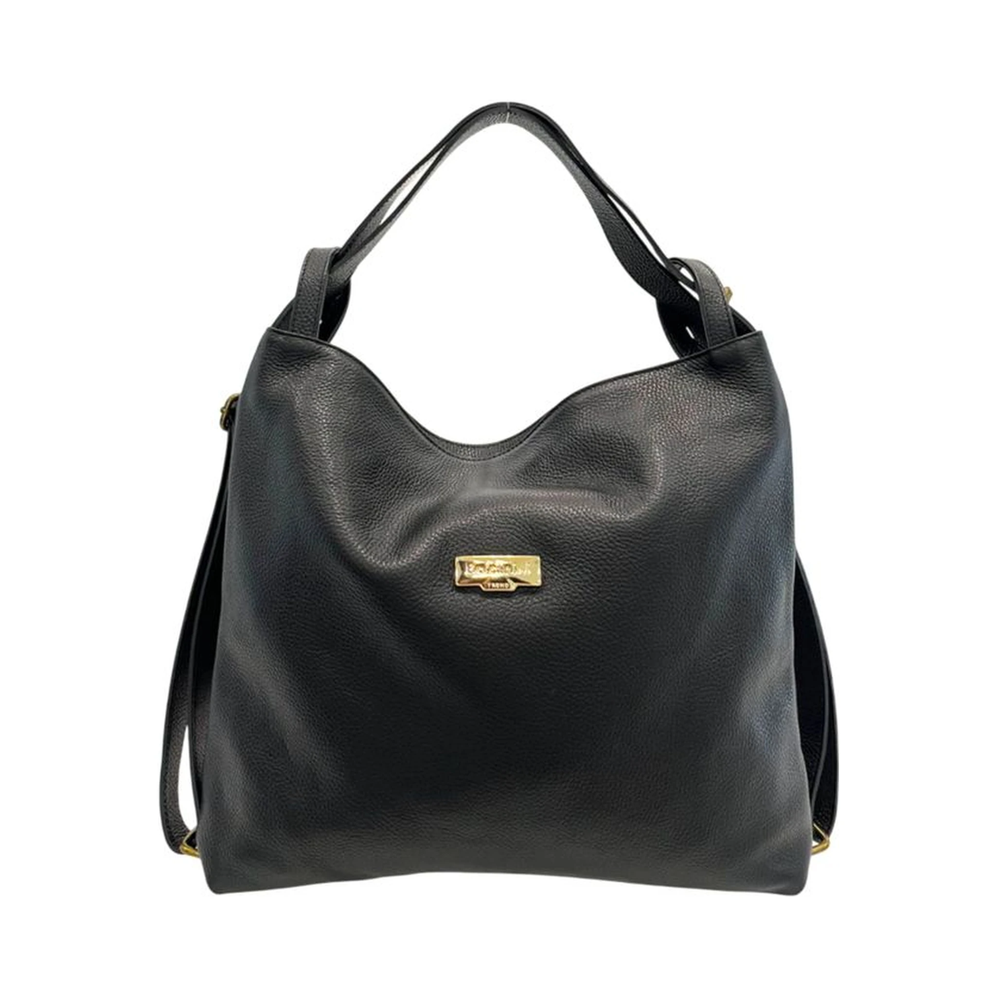 Black Cowhide Backpack