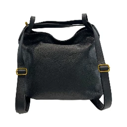 Black Cowhide Backpack