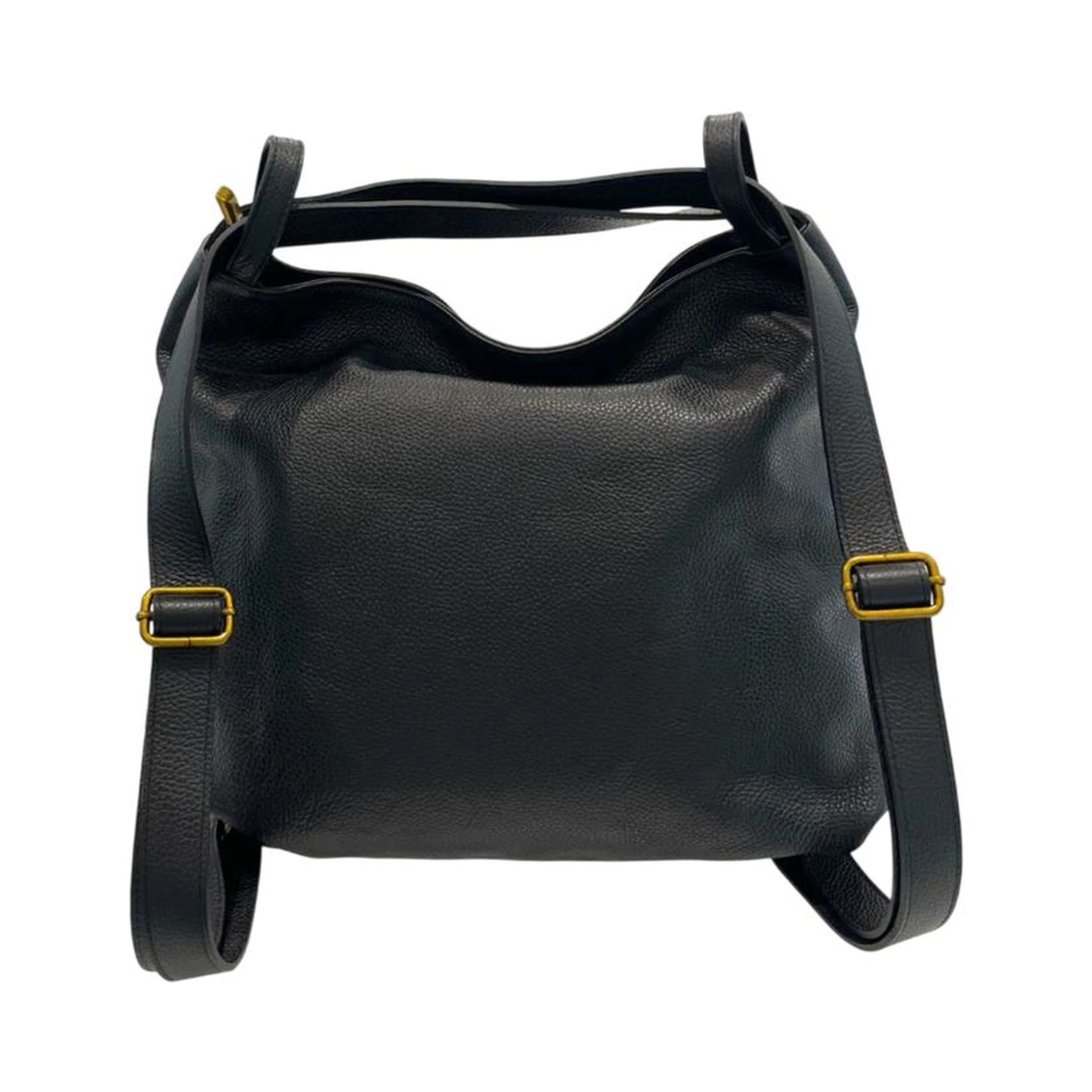 Black Cowhide Backpack