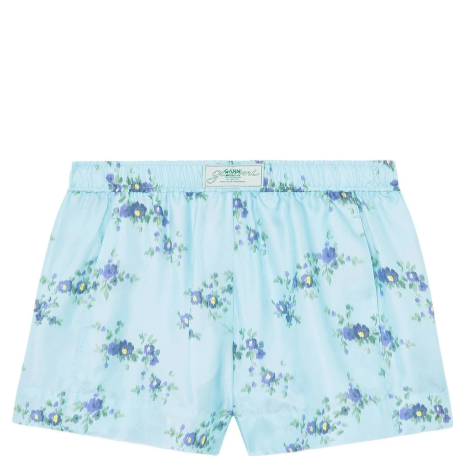 GANNI Shorts Clear Blue