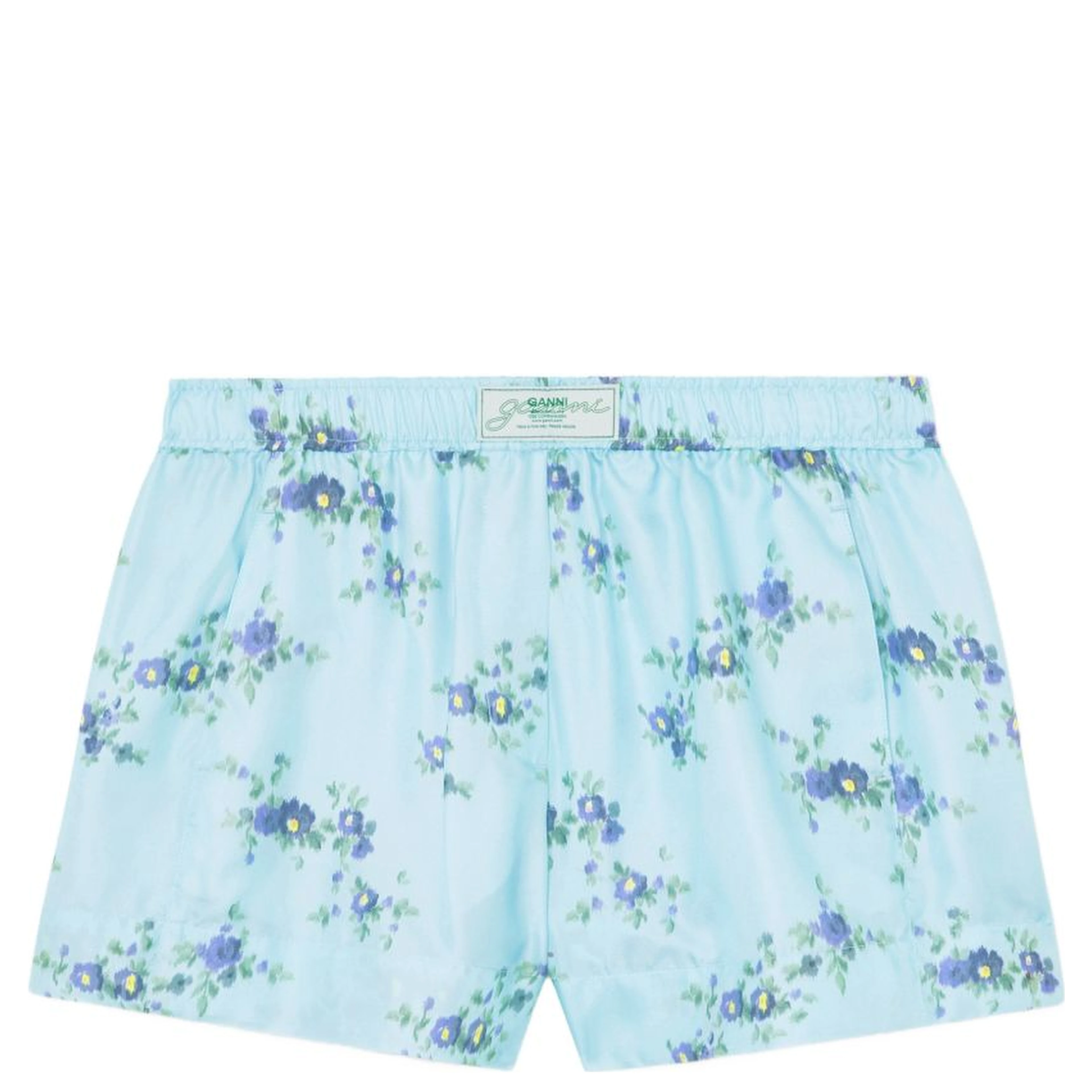 GANNI Shorts Clear Blue
