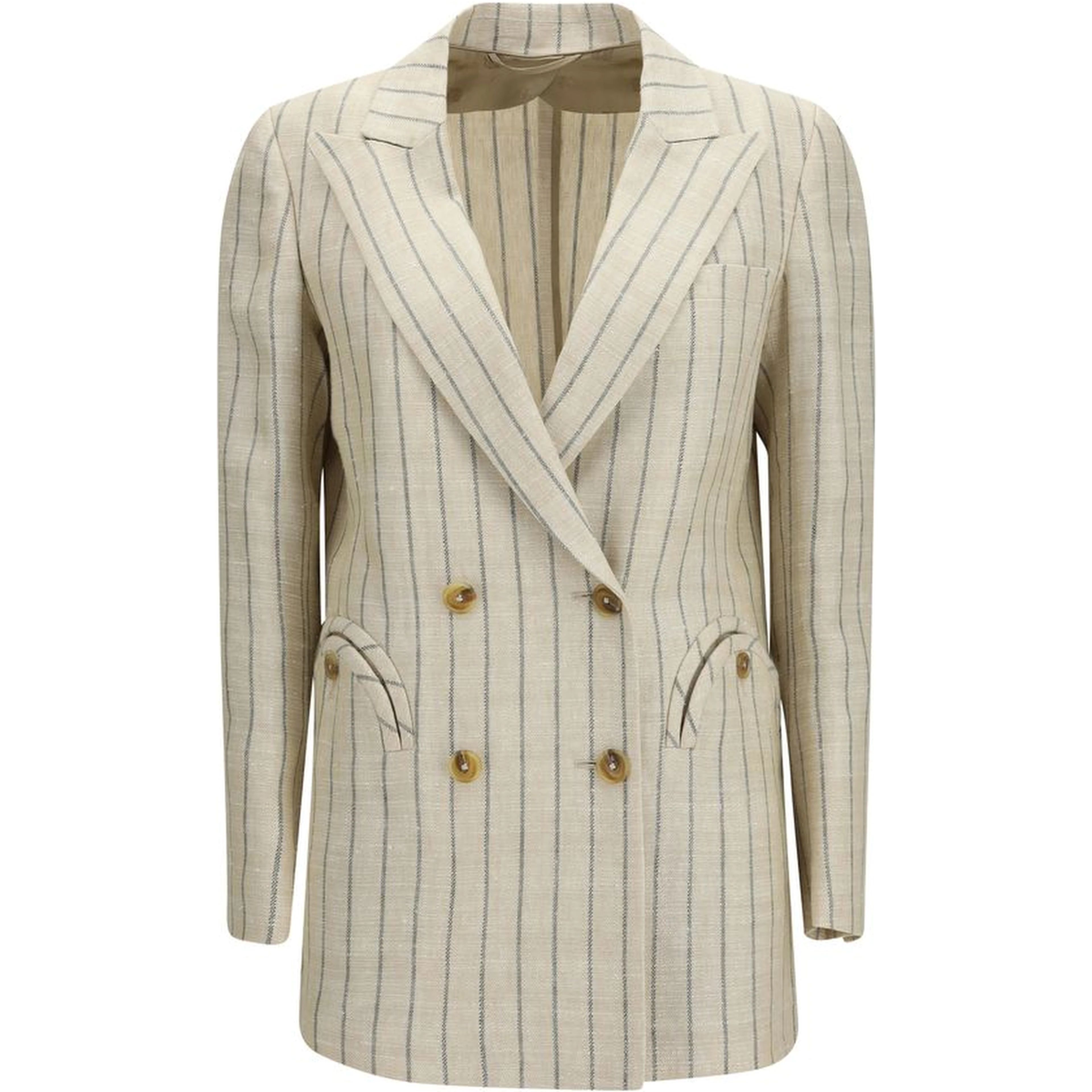 Beige Linen Blazer
