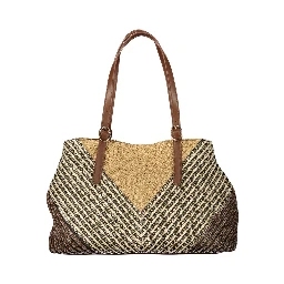 Brown Polyester Handbag