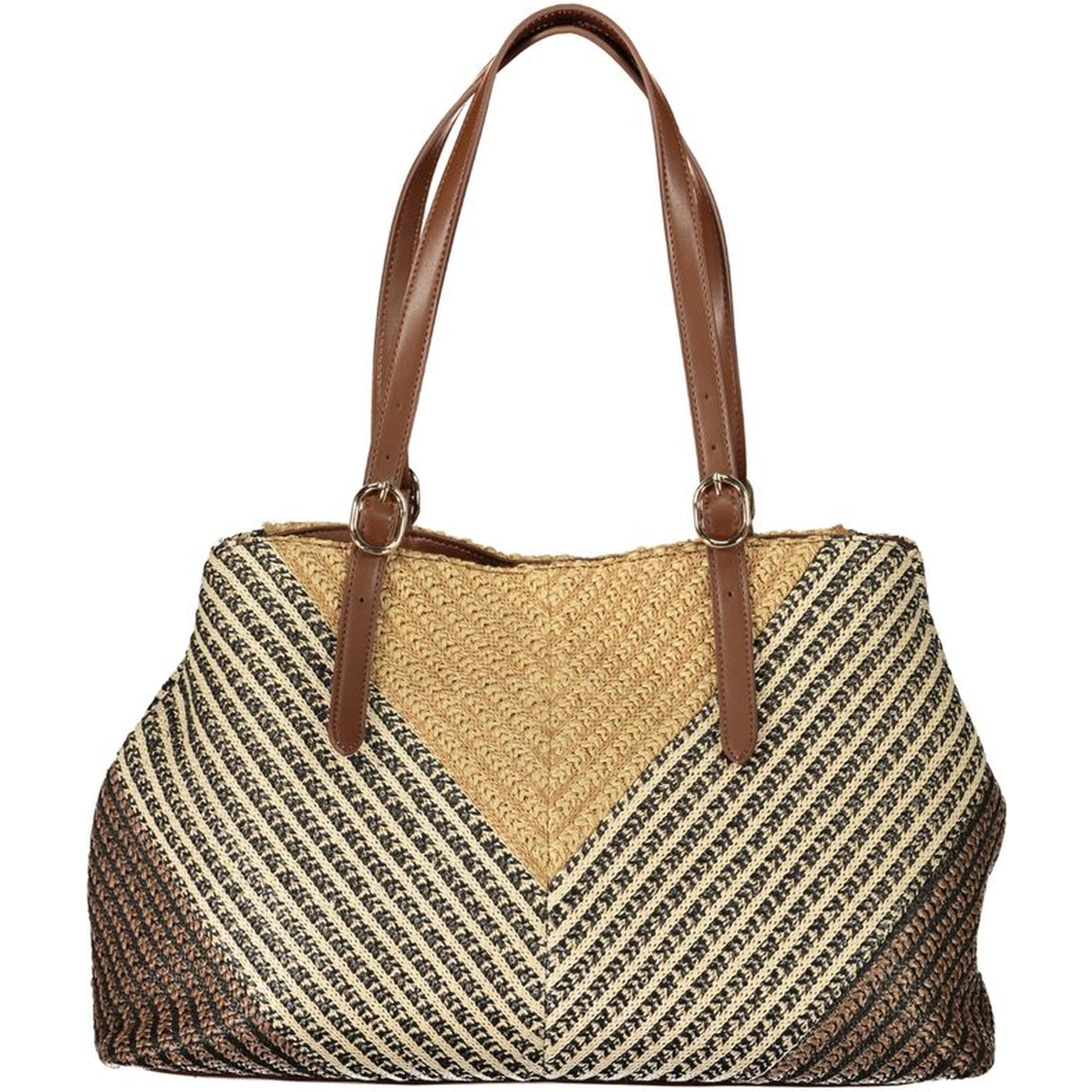 Brown Polyester Handbag