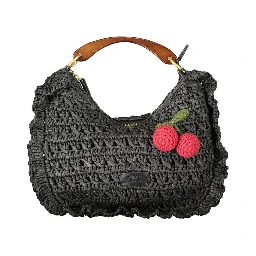 حقيبة يد سوداء من البوليستر