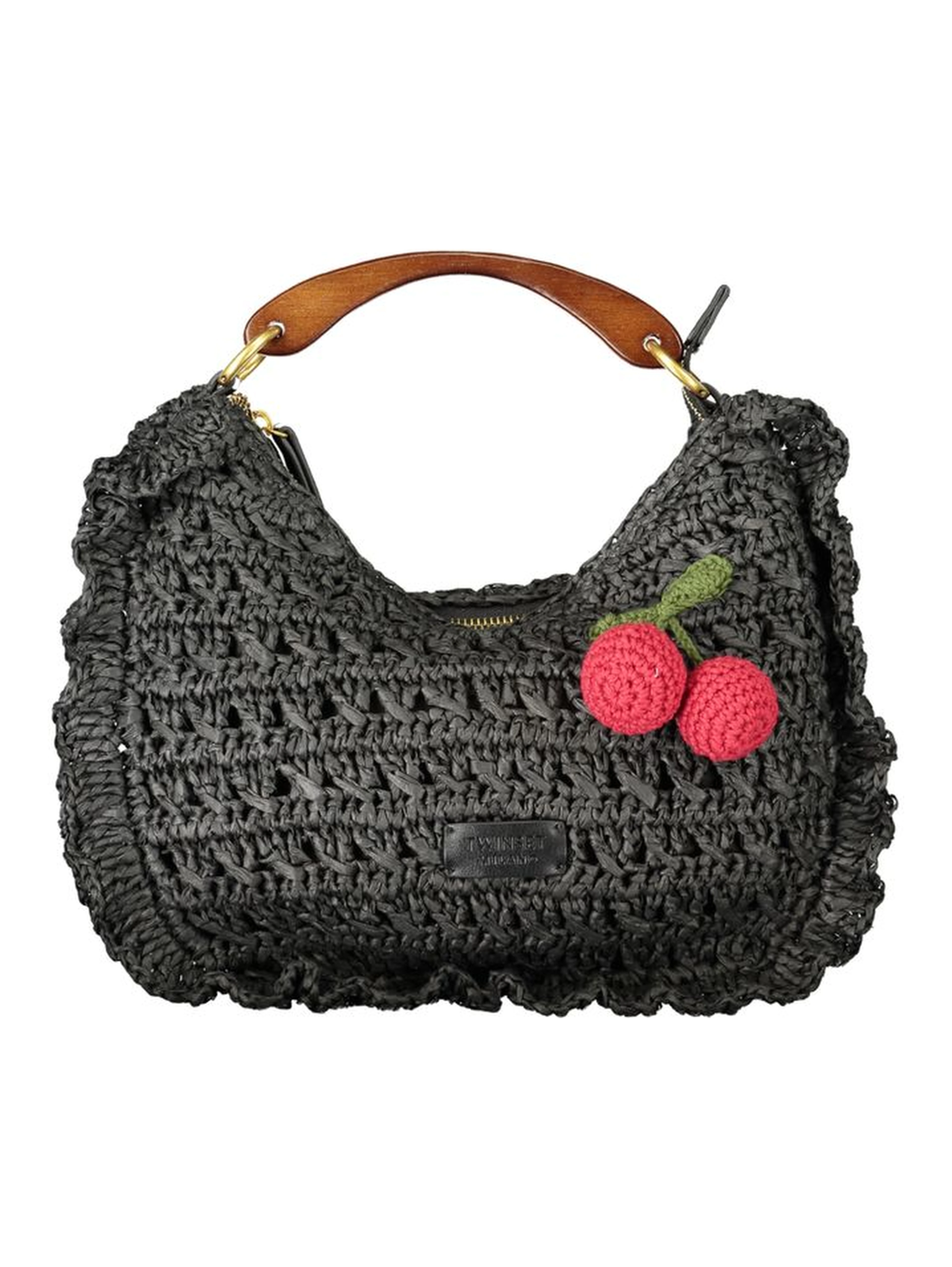 Black Polyester Handbag