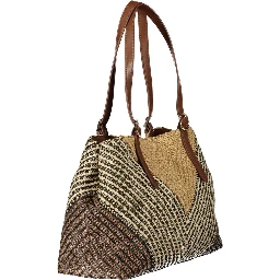 Brown Polyester Handbag