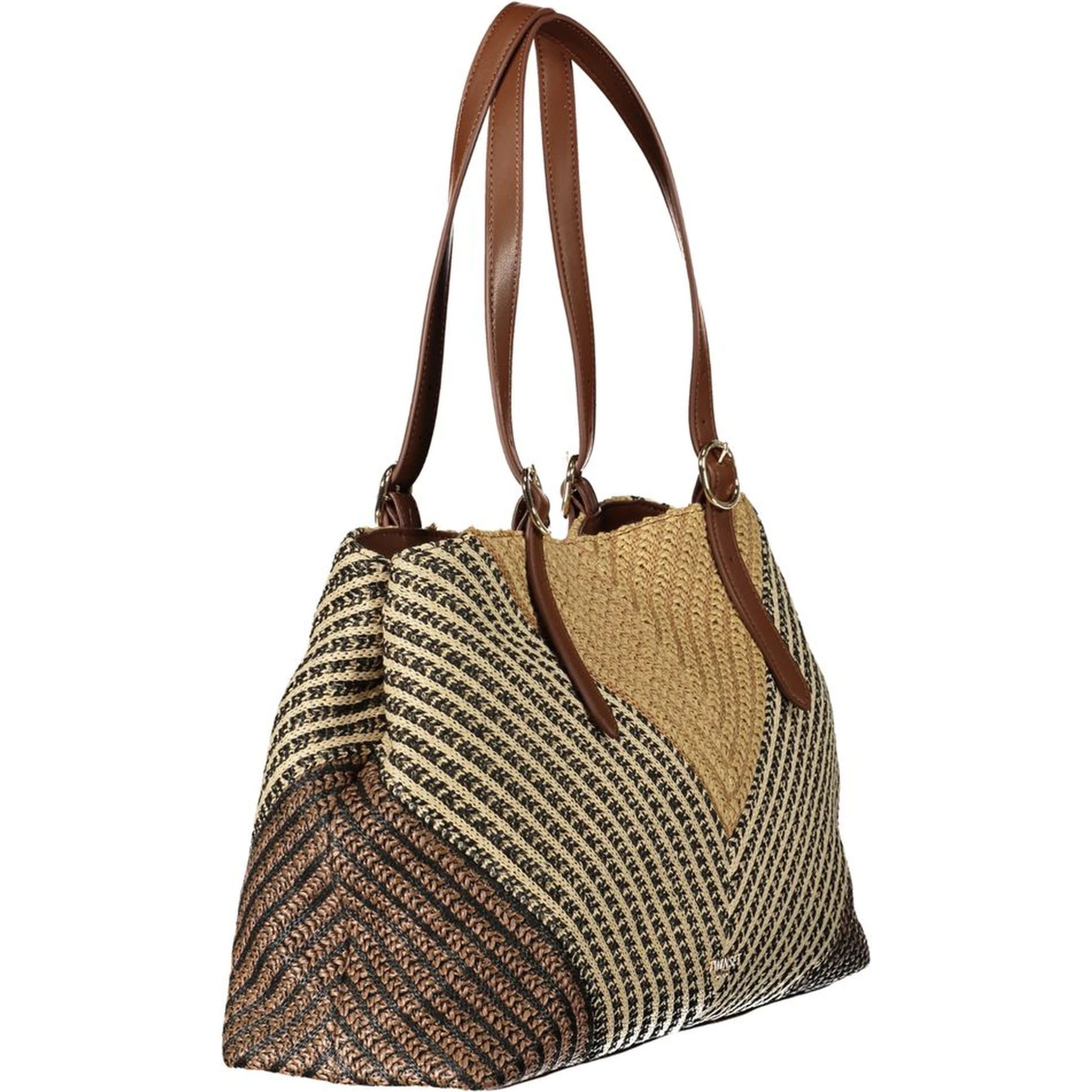 Brown Polyester Handbag