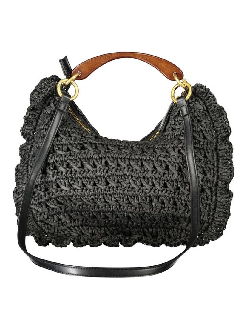 حقيبة يد سوداء من البوليستر