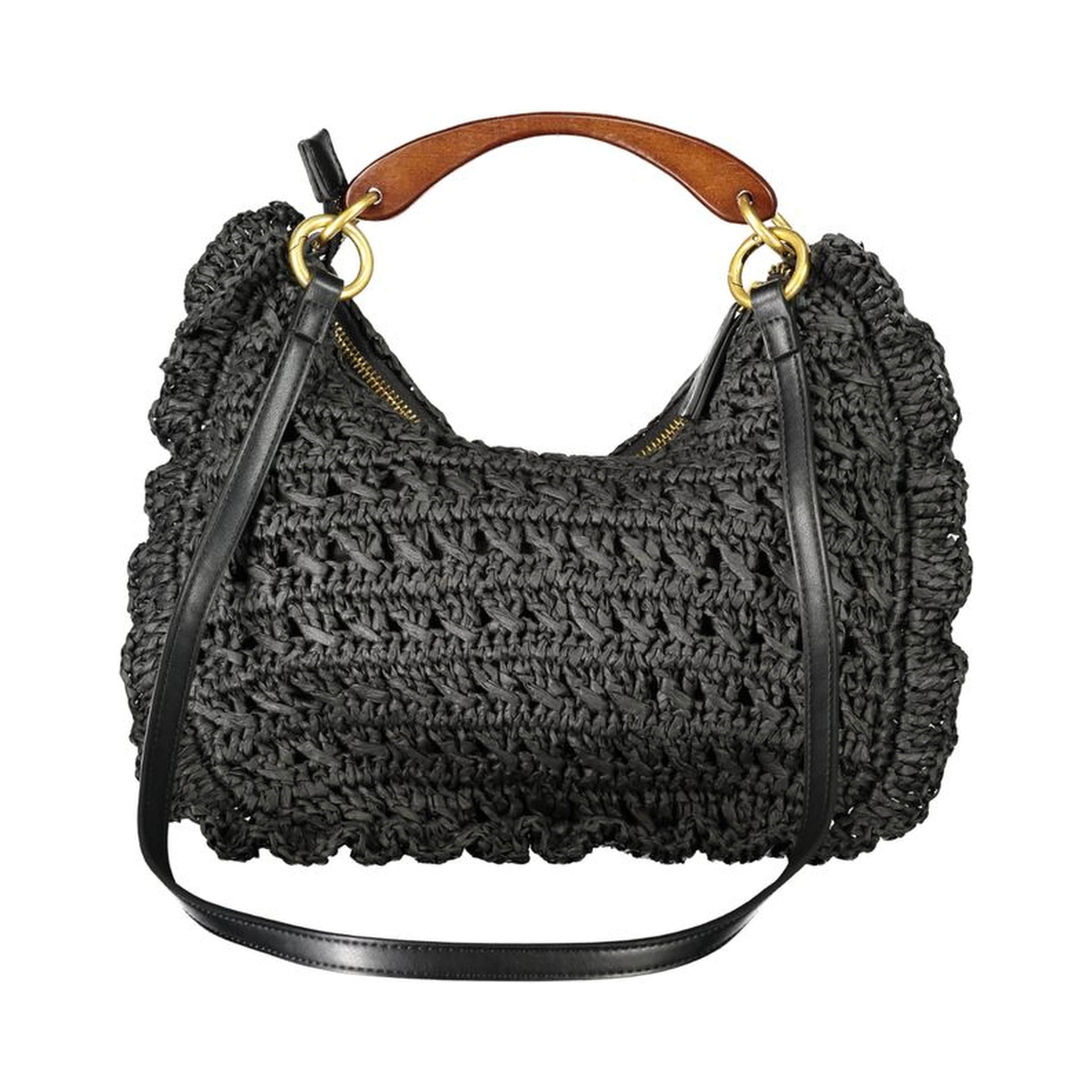 Black Polyester Handbag