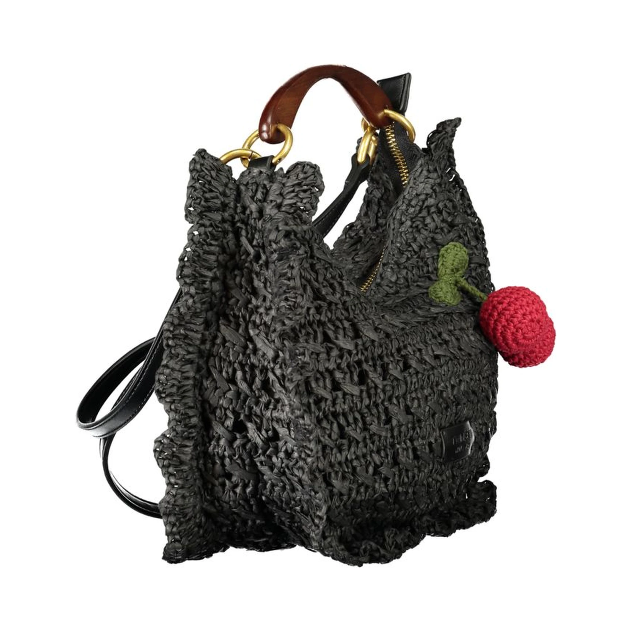 حقيبة يد سوداء من البوليستر