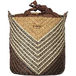 Brown Polyester Handbag